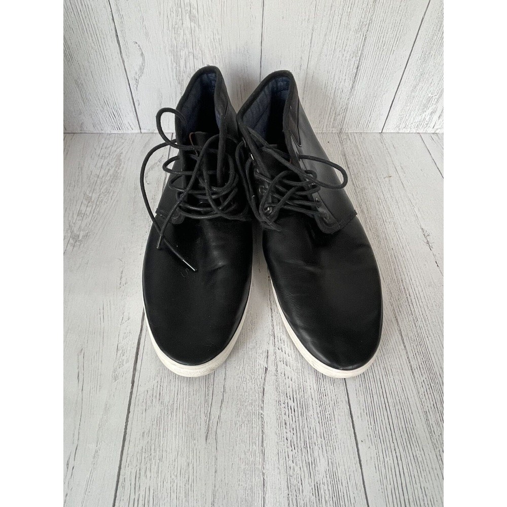 Aldo Black Leather Casual Ankle Boots Sneakers Lace Up Men’s Size 12